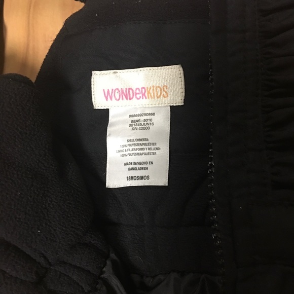 Girls Toddler WonderKids Snow Bib 18M - Picture 2 of 5